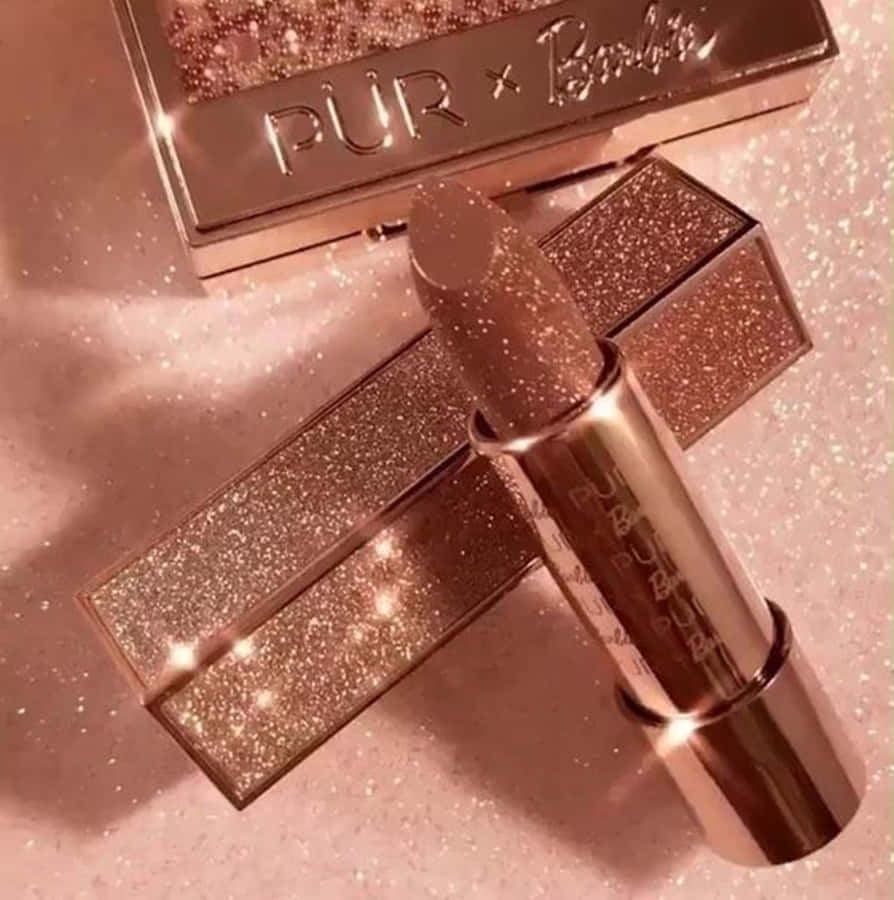 A Lipstick With Glitter On Top Of It Wallpaper
