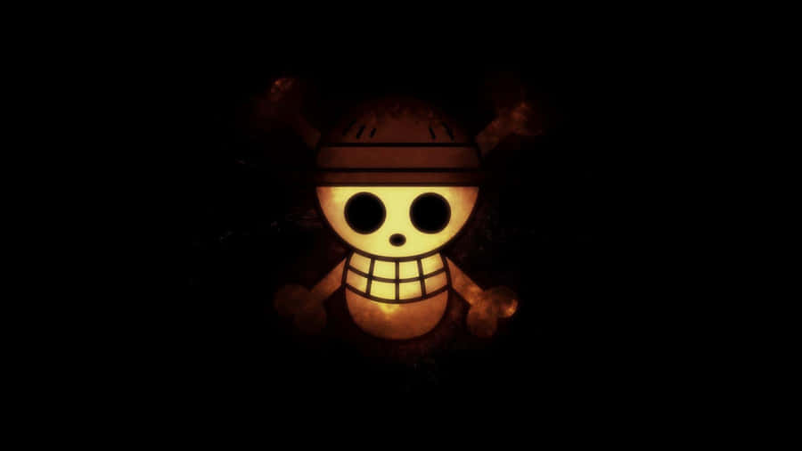 A Logo Representing A Man Wearing A Straw Hat Wallpaper
