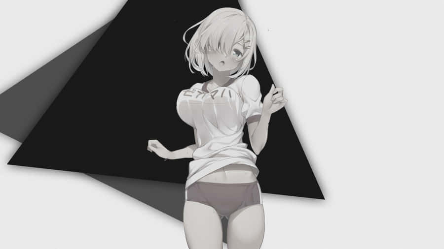 A Lone Girl Walking On A White Landscape Wallpaper