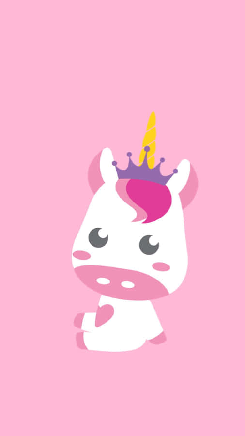 A Majestic Lisa Frank Unicorn Set Against A Rainbow Wallpaper