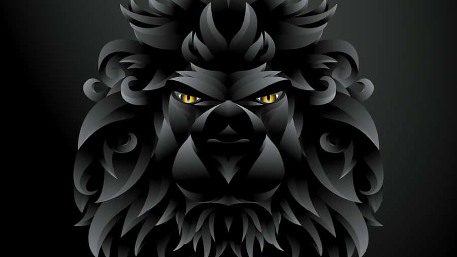 A Male Black Lion Proudly Shows His Dominance Wallpaper