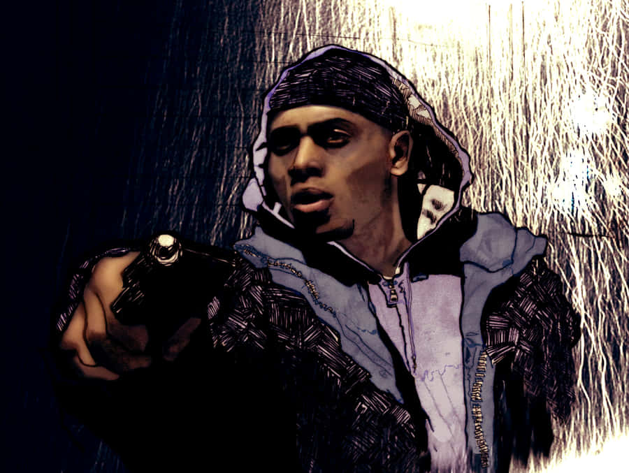 A Man Holding A Gun Wallpaper