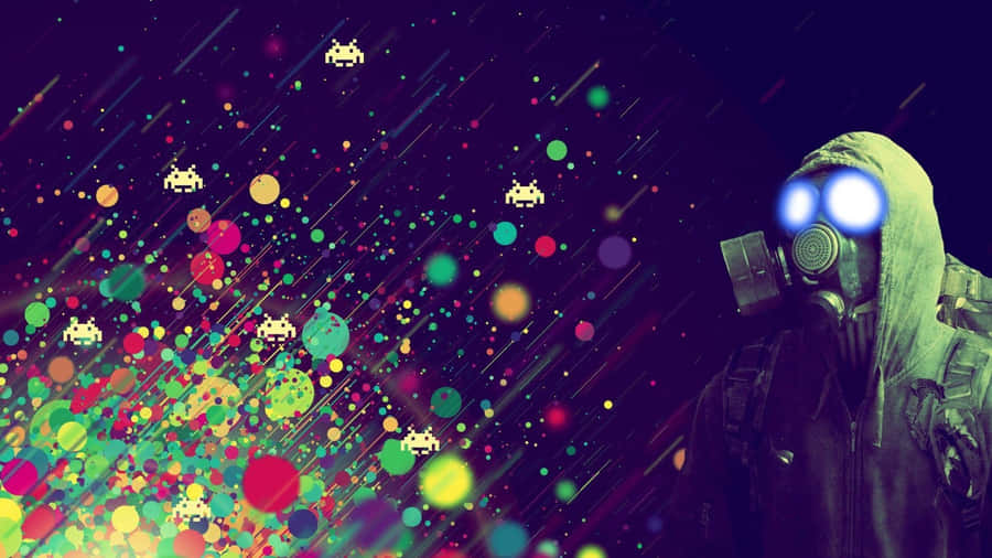 A Man In A Space Suit With A Grenade In His Hand Wallpaper
