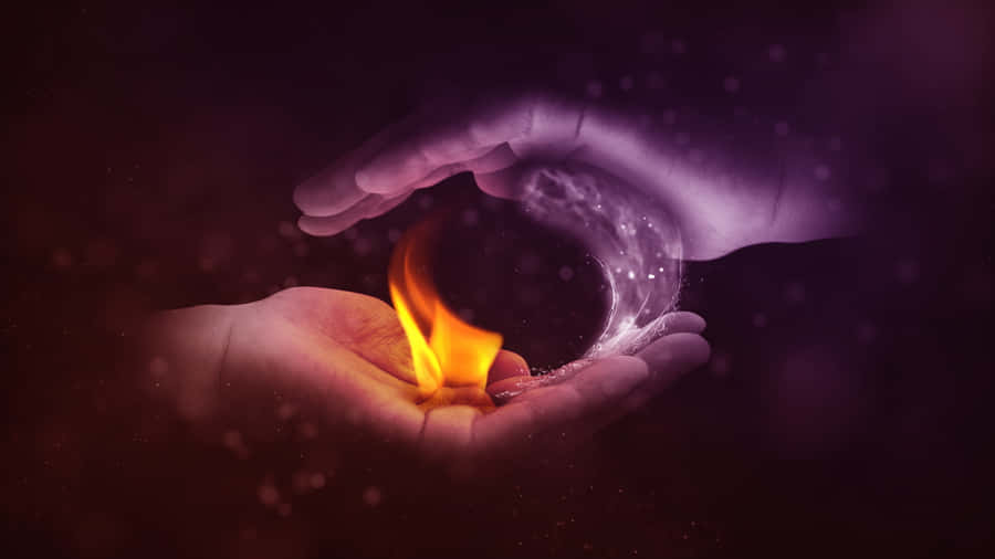 A Mesmerizing Juxtaposition Of Fire And Water. Wallpaper