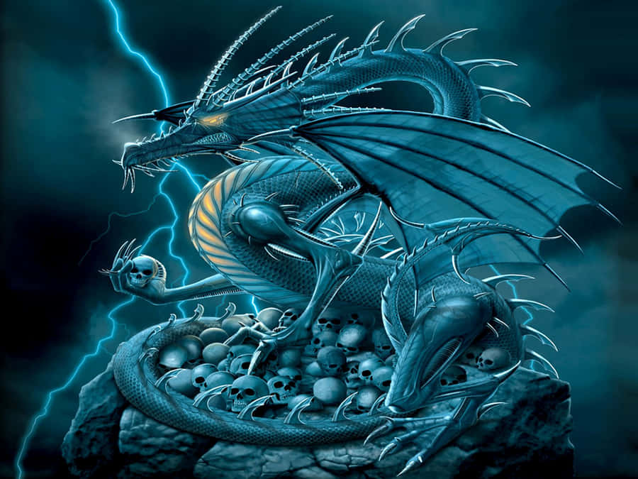 A Mighty And Majestic Purple Dragon Wallpaper
