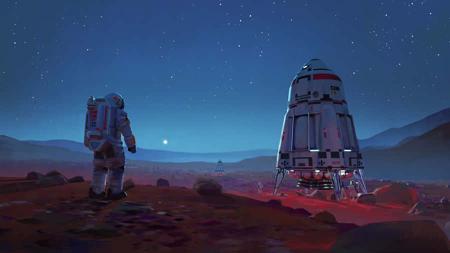 A Modern Twist On Intergalactic Exploration Wallpaper