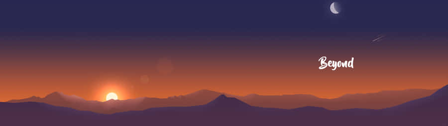 A Mountain Scene With A Fire And A Mountain Wallpaper