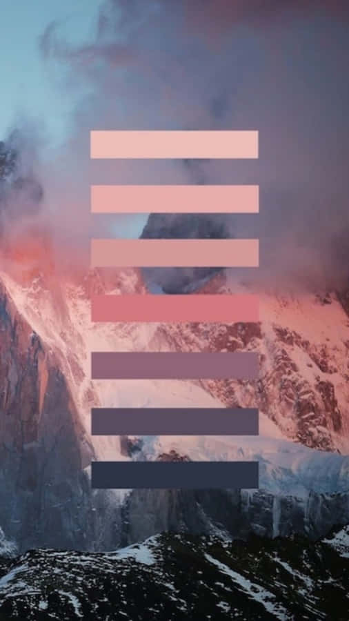 A Mountain With A Pink And Purple Sky Wallpaper
