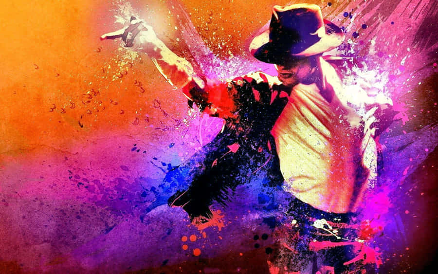 A Painting Of A Man With A Hat And A Gun Wallpaper