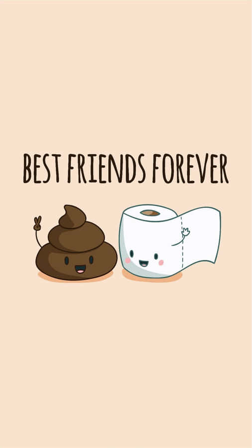 A Pair Of Best Friends Enjoying A Night Out Together With Their Matching Iphones. Wallpaper
