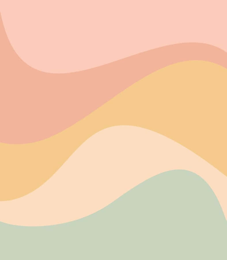A Pastel Colored Background With A Wave Pattern Wallpaper
