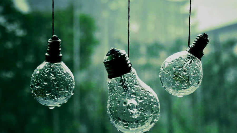 A Pensive Moment Taken In Under A Drizzling Sky Of Aesthetic Rain. Wallpaper