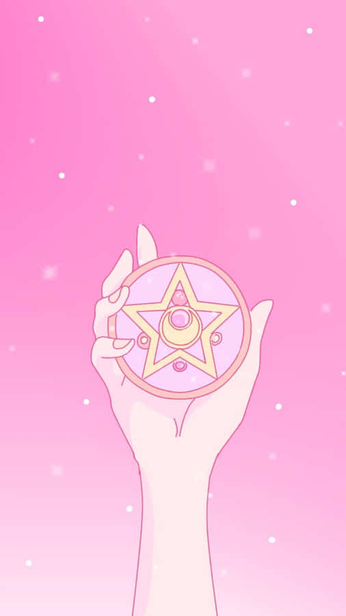 A Pink Star With A Pink Background Wallpaper