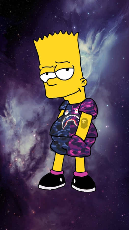 A Psychedelic Experience With Bart Simpson Wallpaper