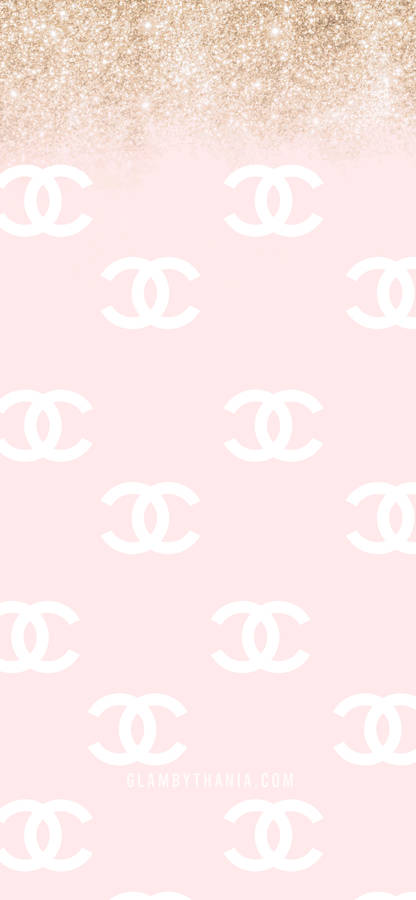 A Rendition Of The Luxurious Pink Chanel Logo Wallpaper