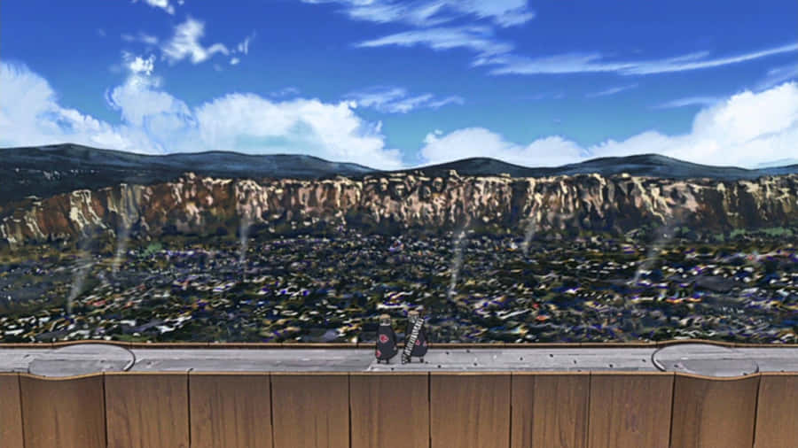 A Scenic View Of Konoha, The Hidden Leaf Village Wallpaper