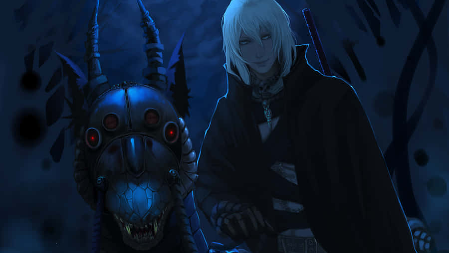 A Solitary Figure Looms In The Darkness - A Horror Anime Boy Wallpaper