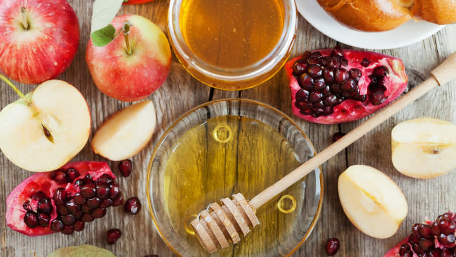 A Vibrant Display Of Rosh Hashanah Celebration Wallpaper