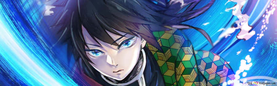 A Vibrant Explosion Of Colour And Energy; This Fanart Of An Anime Character Is A Testament To The Artist's Skill And Imagination Wallpaper