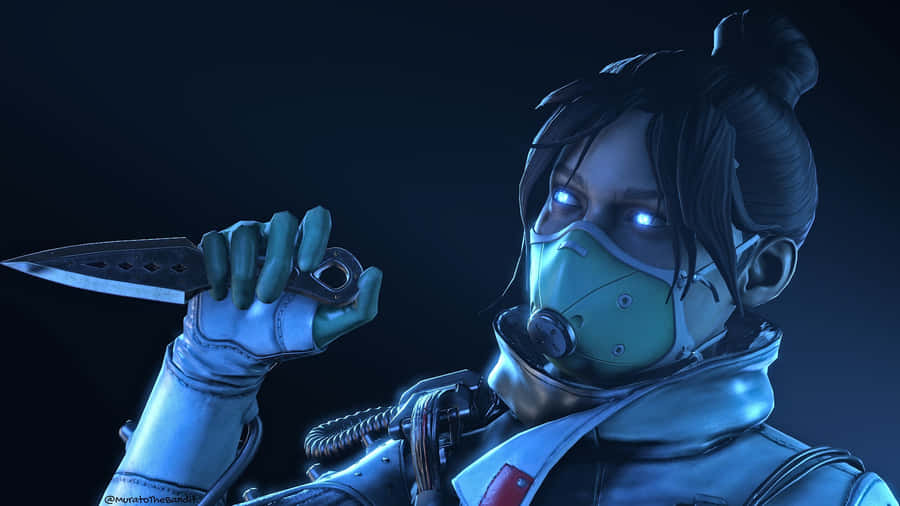 A Woman Holding A Knife In Her Hands Wallpaper