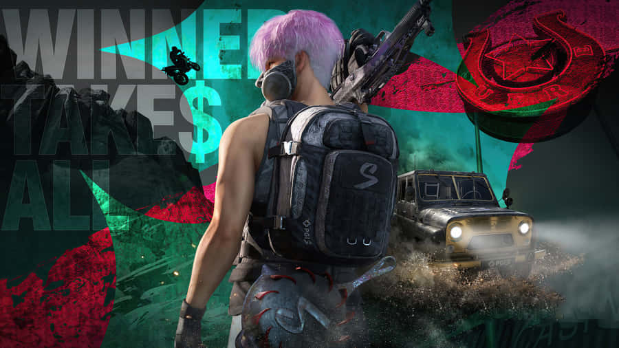 A Woman With A Gun And A Truck Wallpaper