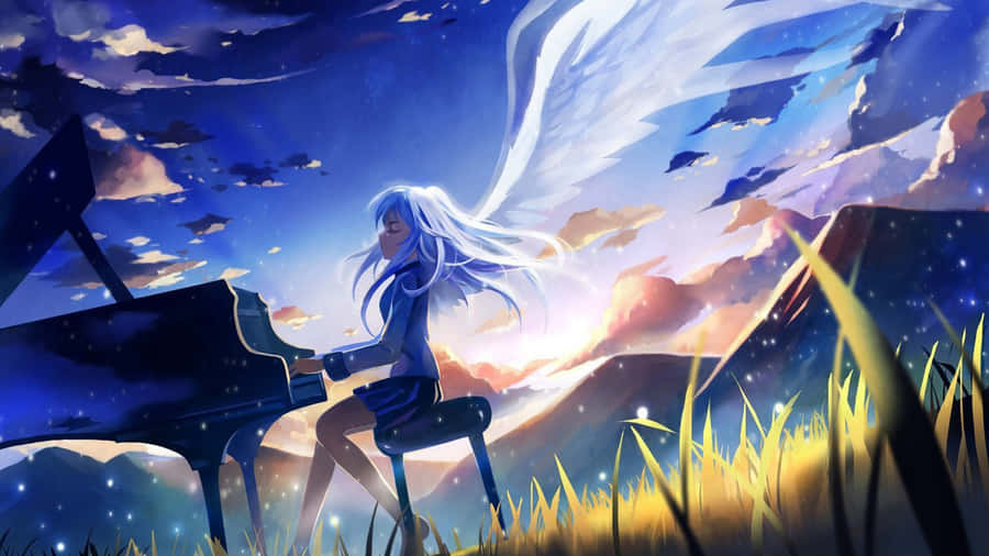 A Young Anime Character Shedding A Single Tear Wallpaper