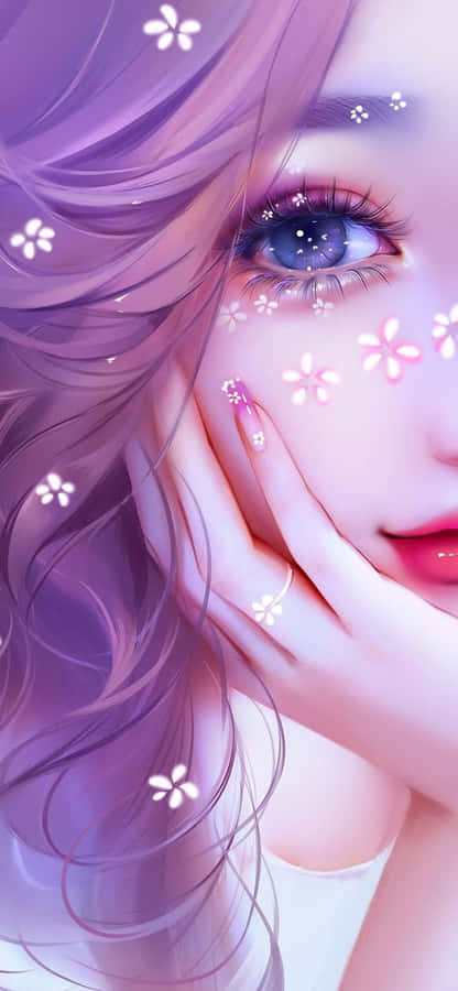 A Young Girl Enjoying The Beauty Of Nature Wallpaper