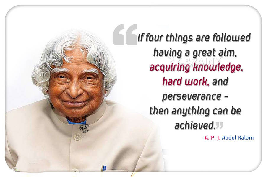 Download free Abdul Kalam Hd Knowledge Hardwork And Perseverance ...