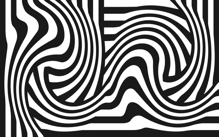 Abstract_ Black_and_ White_ Waves Wallpaper