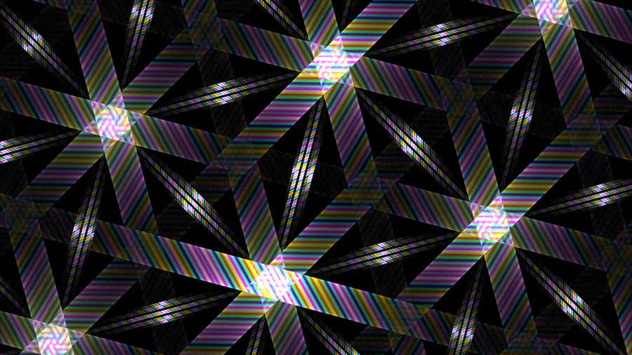 Abstract Computer-generated Design Of Vibrant Purples And Pinks In The Shape Of A Hexagon Wallpaper