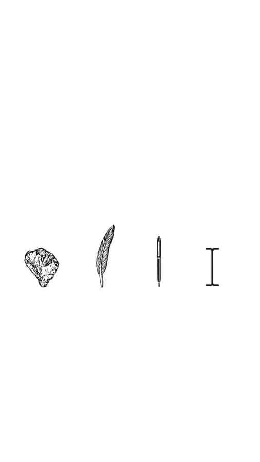 Abstract Minimalist Drawing Of A Cityscape Wallpaper