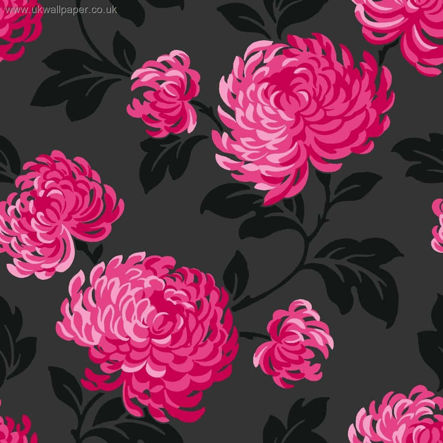 Abstract Pink, Black, And White Triangles Wallpaper