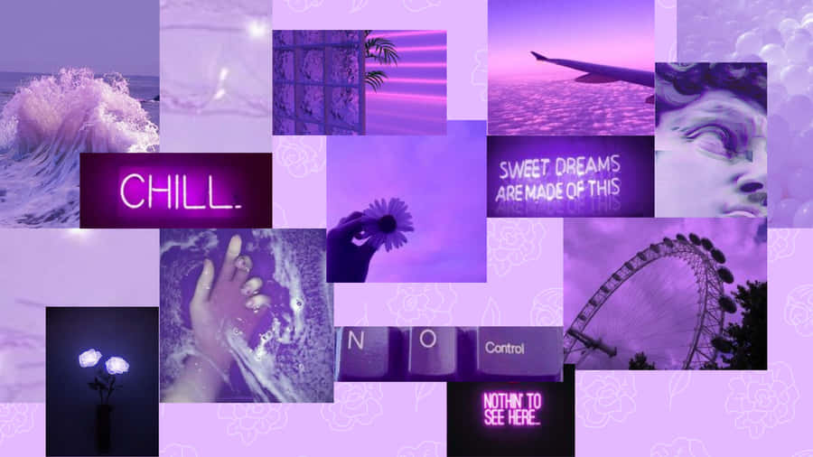 Accent Purple And Get Work Done With This Aesthetic Computer Wallpaper