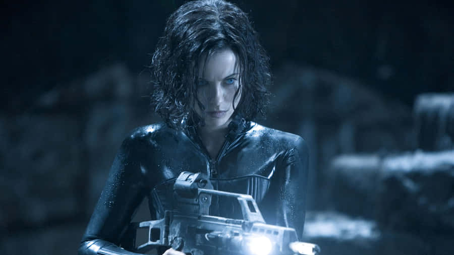 Action_ Heroine_in_ Dark_ Setting_4 K.jpg Wallpaper