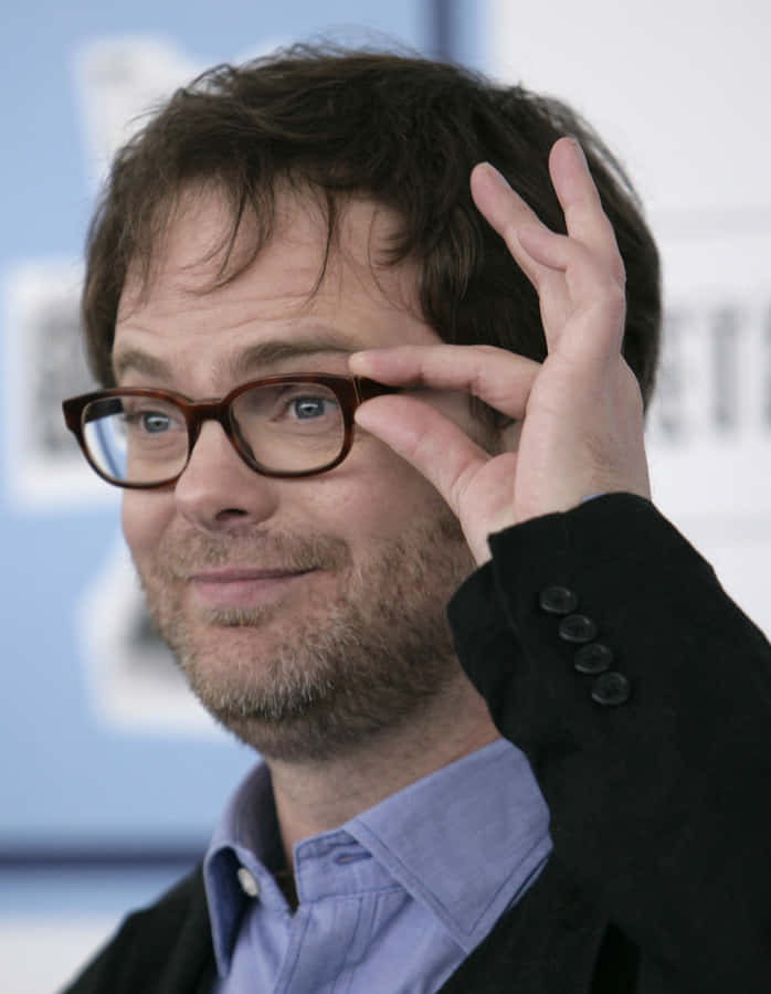 Actor Rainn Wilson Showing His Signature Smirk Wallpaper