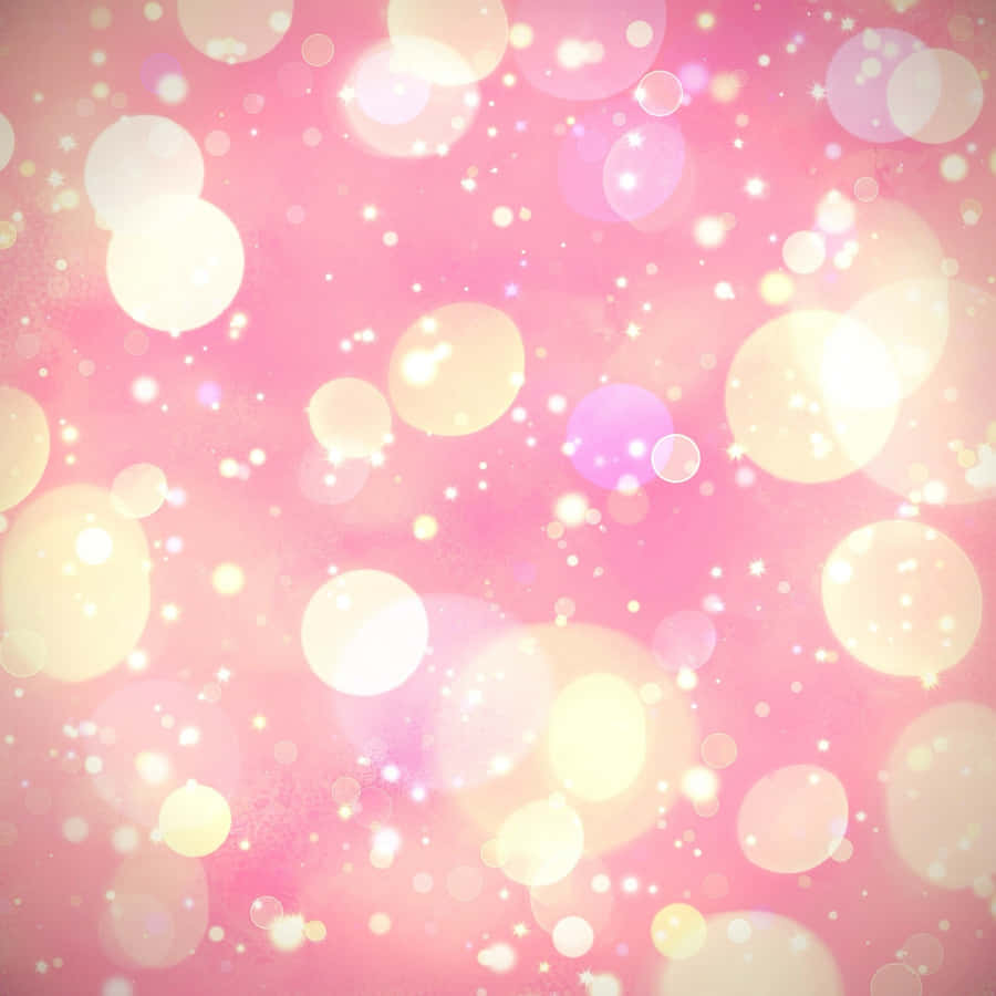 Add A Magical Ambience With Pink Fairy Lights Wallpaper