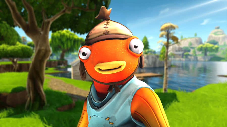 Add A Pop Of Color With Fortnite Fishstick Wallpaper