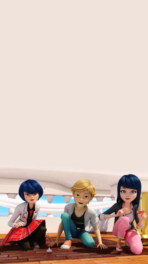 Adrien And Marinette, A Miraculous Duo Wallpaper