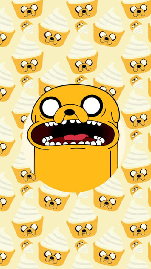 Adventure Time Jake Cute Pattern Wallpaper