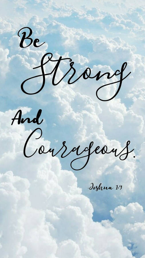 Aesthetic Bible Verse Joshua 1:9 Wallpaper