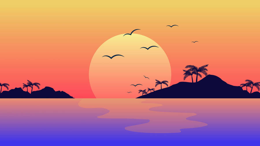 Aesthetic Orange Sunset Wallpapers - Sunset Aesthetic Wallpaper