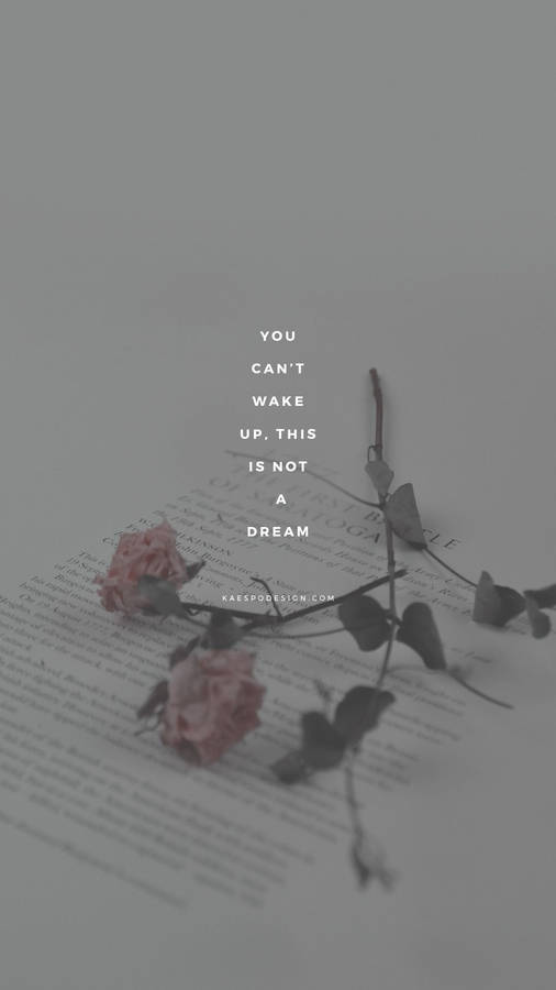 Aesthetic Gray Rose On Paper Wallpaper