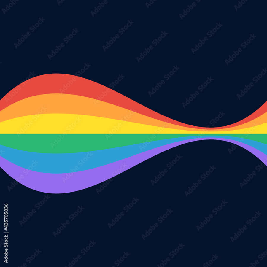 Aesthetic Lgbt Rainbow Waved Flag Wallpaper