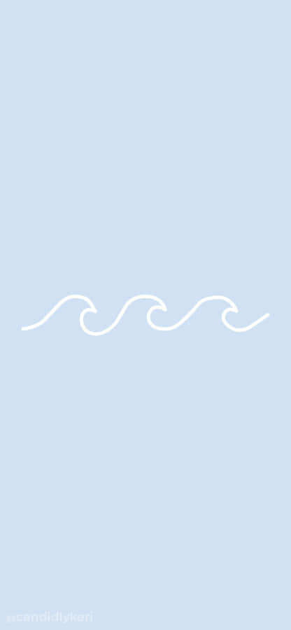 Download free Aesthetic Light Blue Ocean Waves Minimalist Art Wallpaper ...