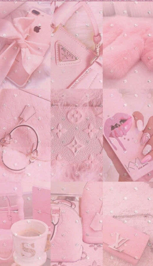 Pink collage deals wallpaper