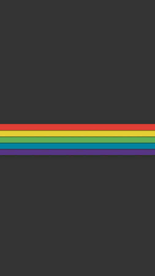 Aesthetic Rainbow Mobile At The Center Wallpaper