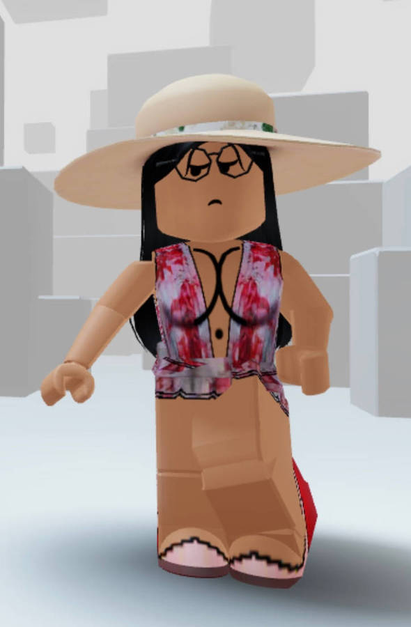 Download free Aesthetic Roblox Girl In Swimsuit Wallpaper