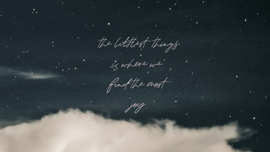 Aesthetic Stars On A Cloudy Sky Laptop Wallpaper
