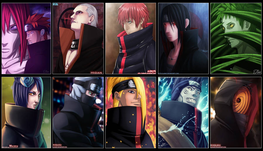 Akatsuki Members Frames Wallpaper