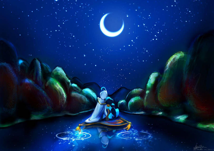 aladdin under the moonlight